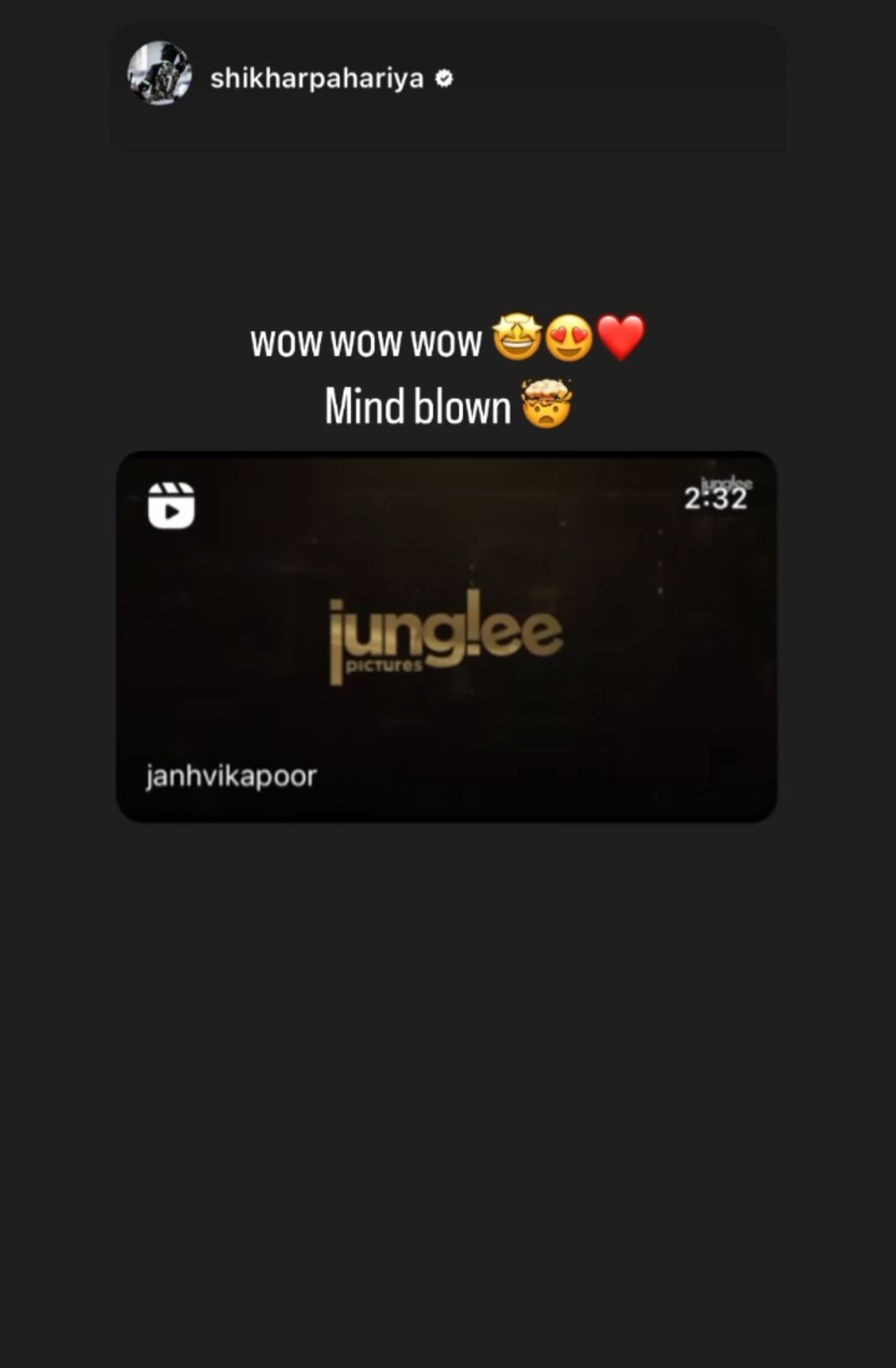 Shikhar Pahariya reacts to Ulajh trailer