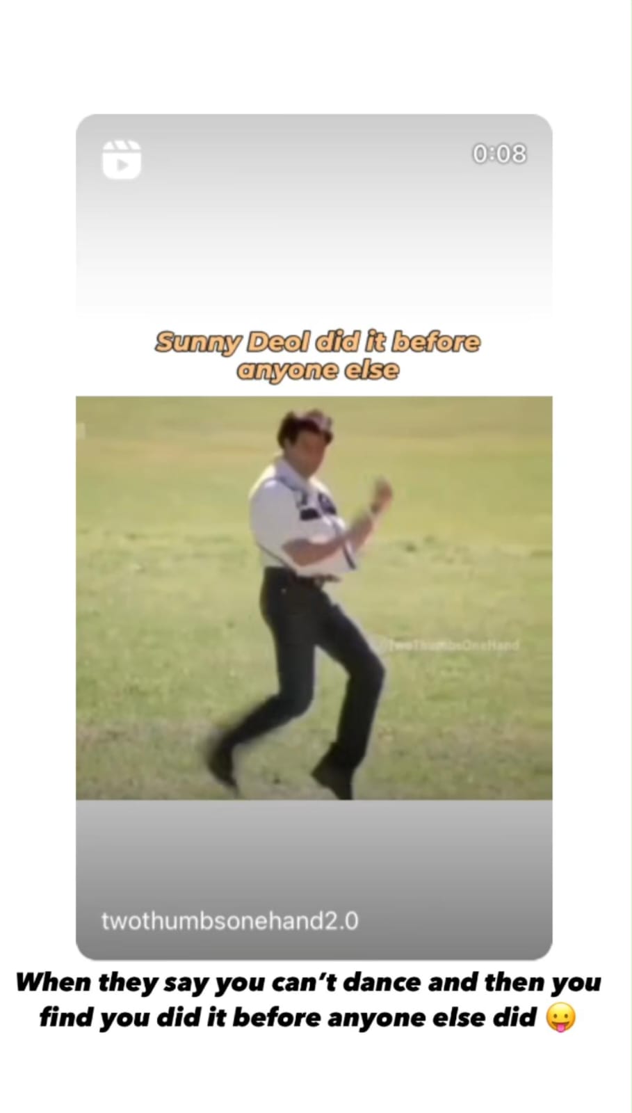 Sunny Deol claiming to do it first