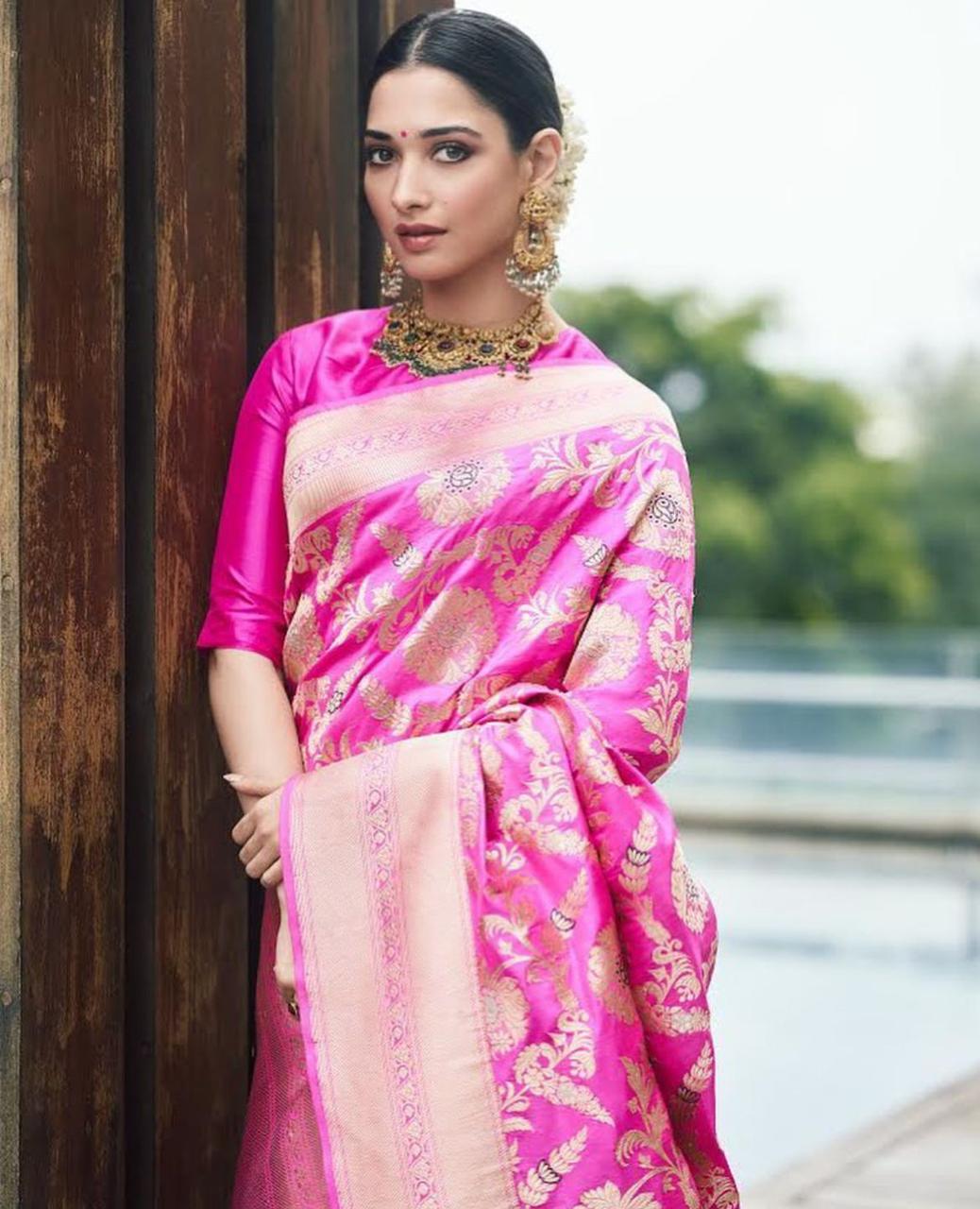 Tamannahh Bhatia in Banarasi Saree