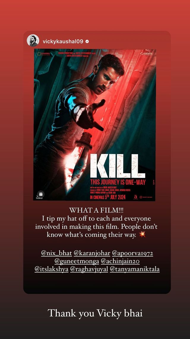 Vicky Kaushal praises Kill