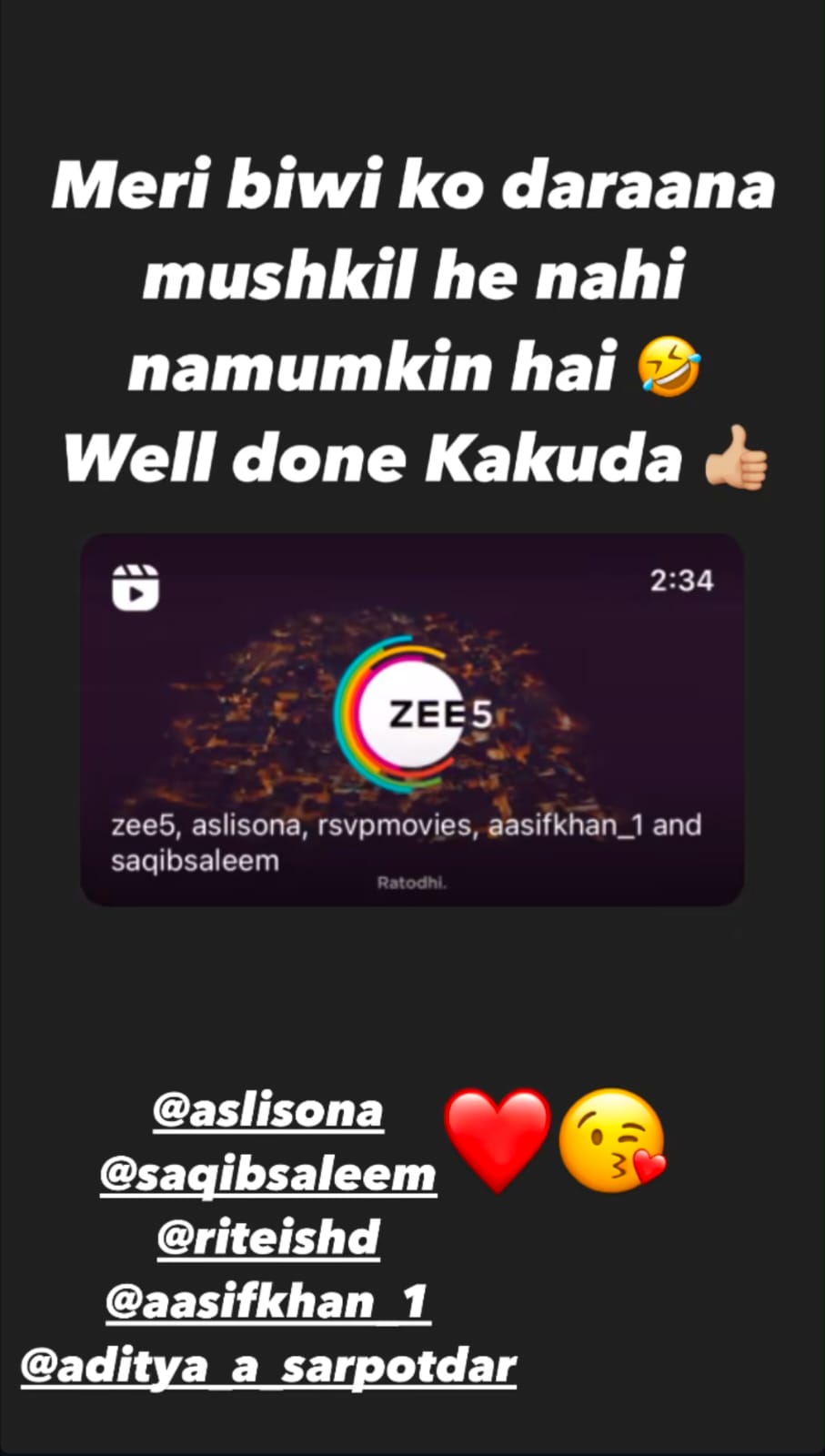 Zaheer Iqbal praises wife Sonakshi Sinha's Kakuda trailer