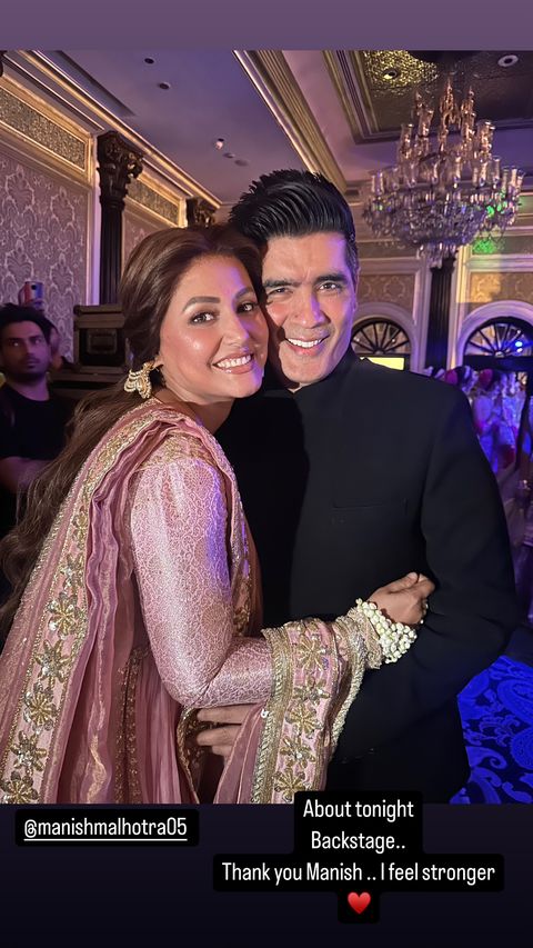 Hina Khan shares pics from her ramp walk