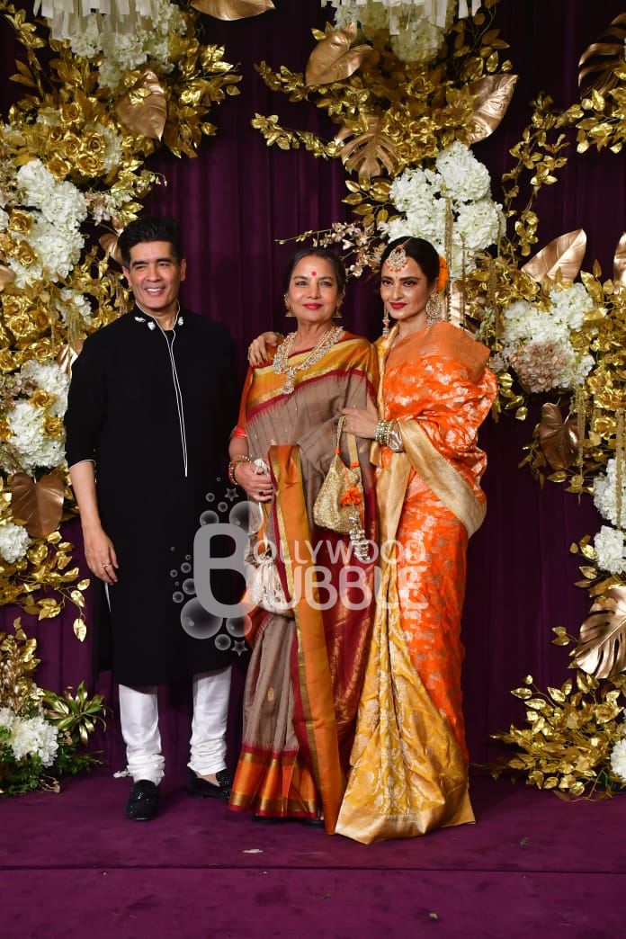 Shabana Azmi with Rekha and Manish Malhotra