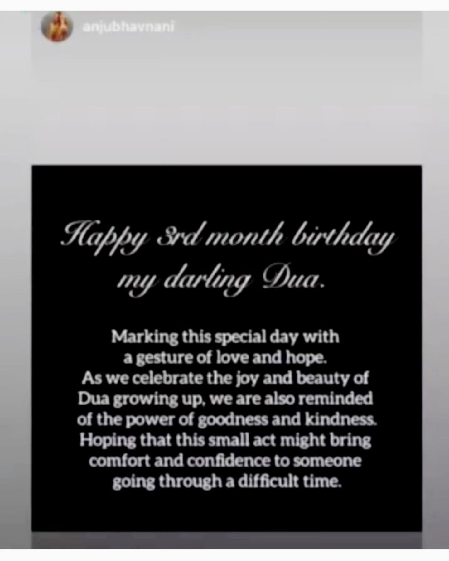 Anju Bhavnani shares a heartfelt note for granddaughter Dua on her 3rd month birthday (3)