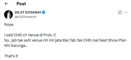 Diljit Dosanjh on his comment