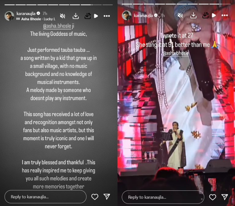 Karan Aujla reacts to Asha Bhosle performance on Tauba Tauba