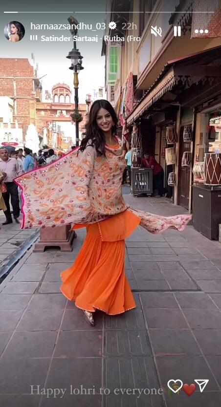 Harnaaz Kaur Sandhu celebrates Lohri