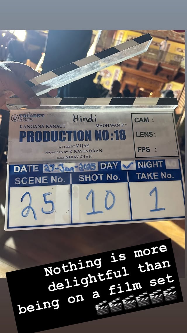 Kangana Ranaut begins shooting for her next with R Madhvan