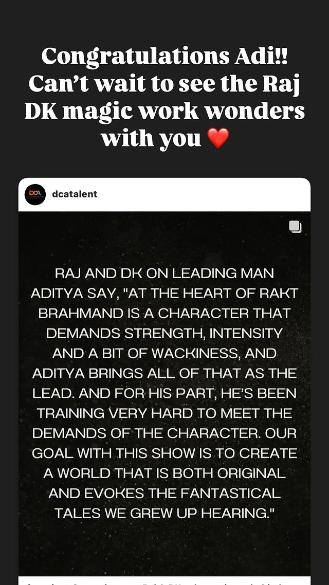 Karan Johar wishes Aditya Roy Kapur for Rakt Brahmand