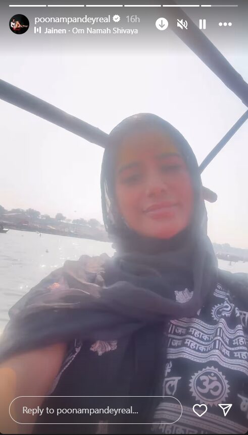 Poonam takes a ride on the Ganges