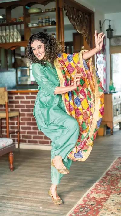 Taapse Pannu celebrates Lohri on Gandhari sets