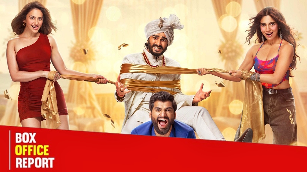 arjun kapoor, rakul preet singh, bhumi pednekar, mere husband ki biwi box office day 2, mere husband ki biwi,