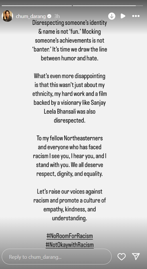 Chum Darang Instagram story