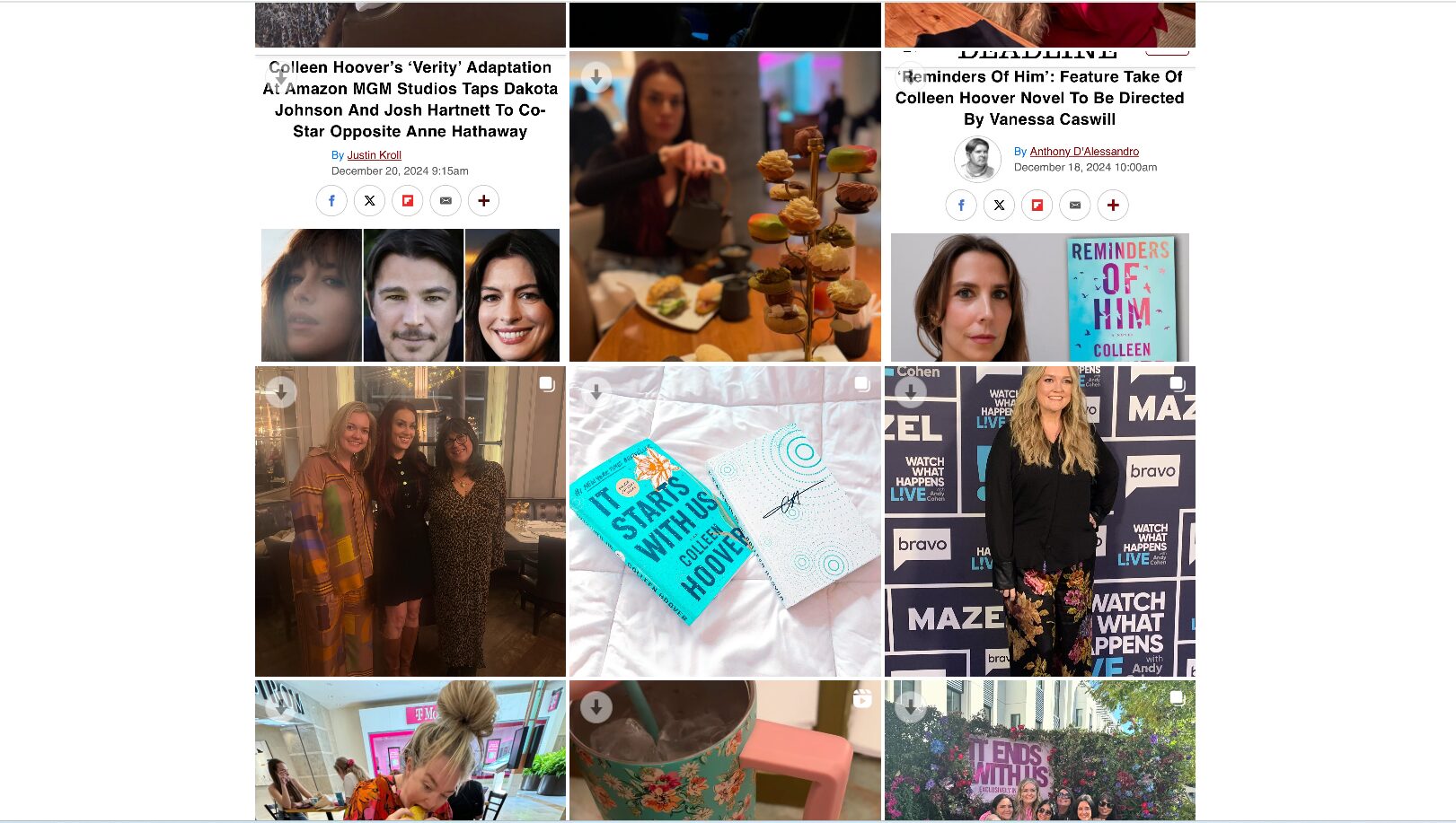 Colleen Hoover removes all posts of Blake Lively & Justin Baldoni