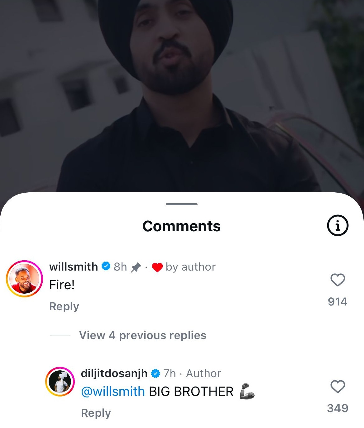 Diljit Dosanjh calls Will Smith his 'Big Brother'