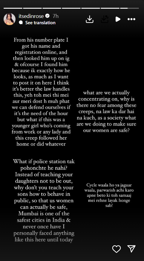 Edin Rose on being followed by drunk man