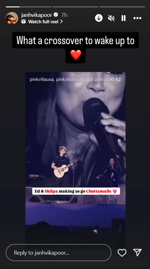 Janhvi Kapoor reacts to Ed Sheeran & Shilpa Rao's singing