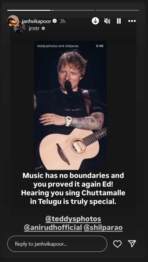 Jr NTR reacts to Ed Sheeran & Shilpa Rao's singing