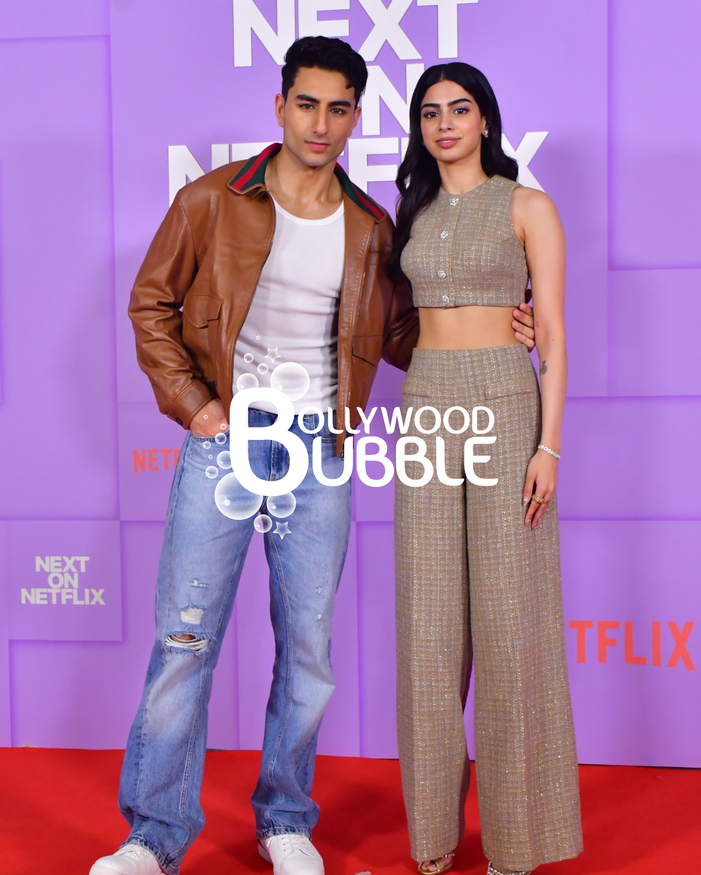 Khushi Kapoor & Ibrahim Ali Khan at Netflix event
