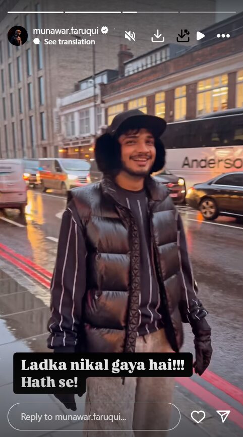 Munawar Faruqui takes a jibe at Ranveer Allahbadia