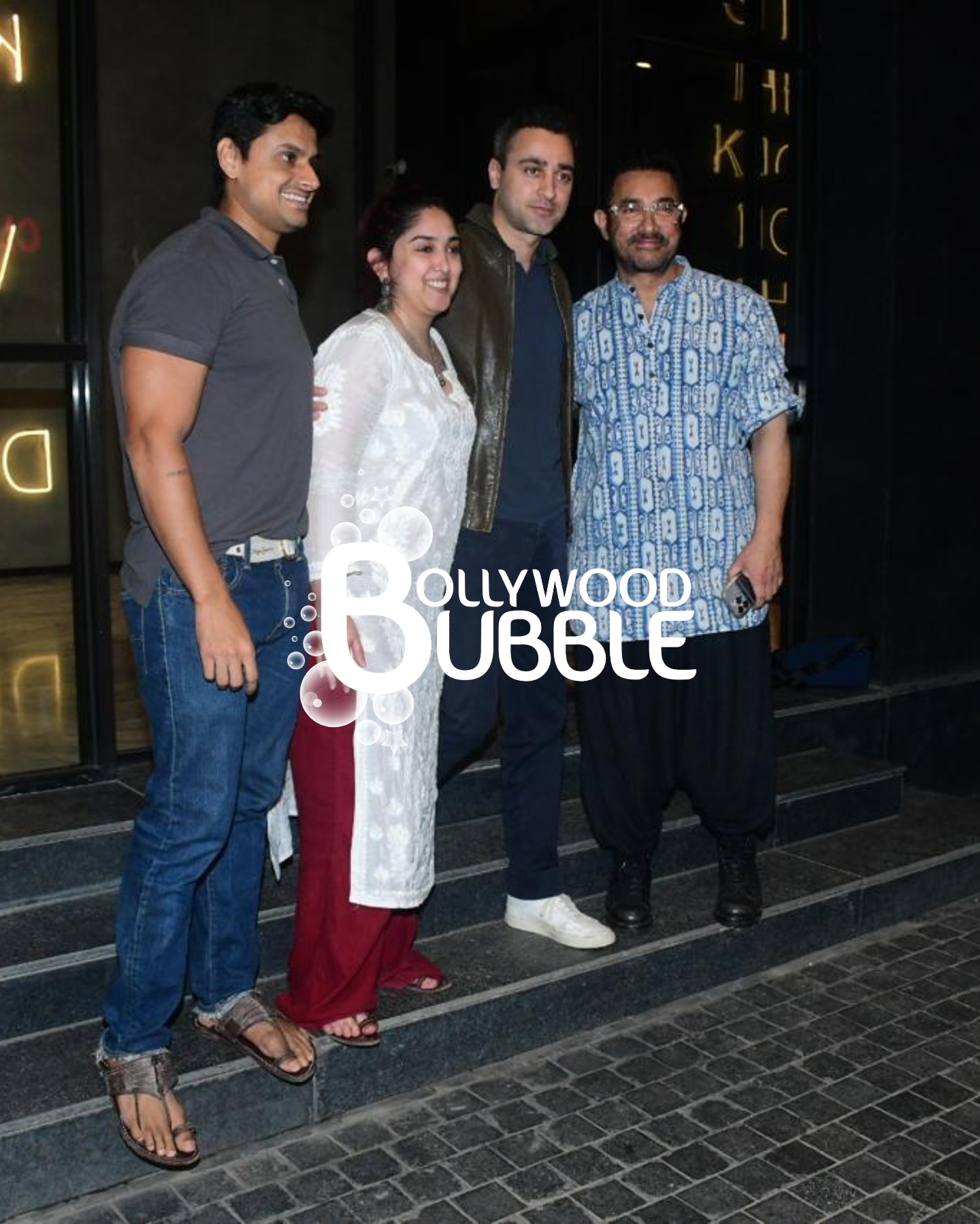 Nupur Shikhare, Ira Khan, Imran Khan and Aamir Khan at Loveyapa screening