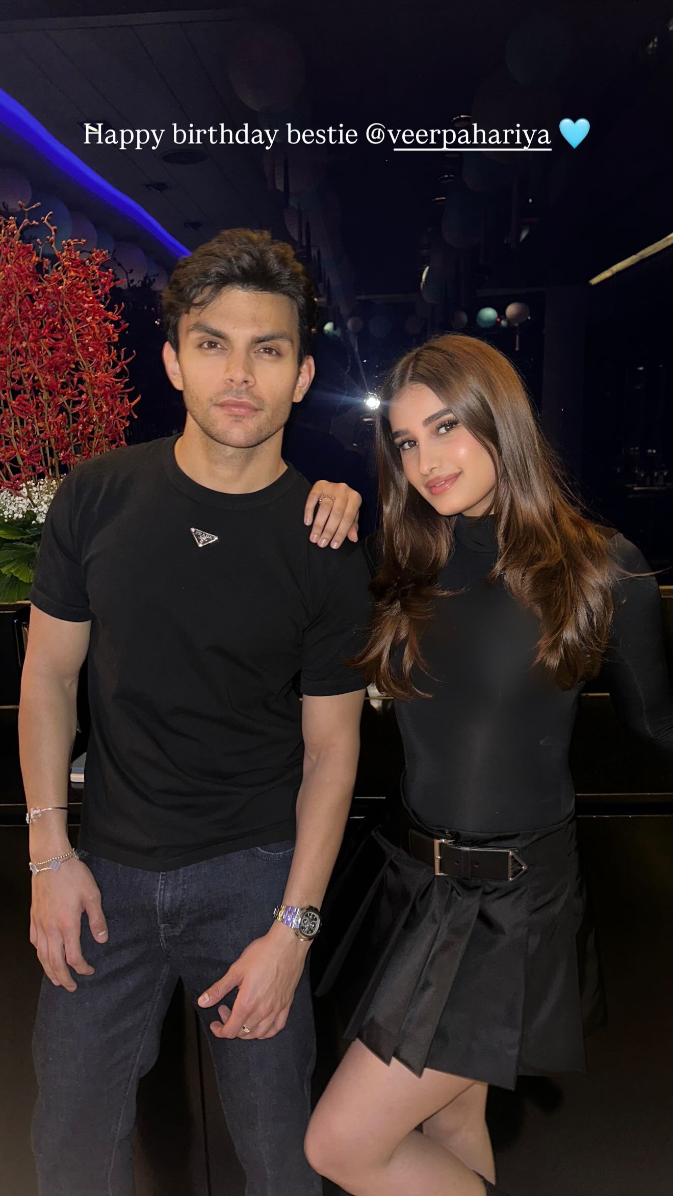 Rasha Thadani wishes Veer Pahariya