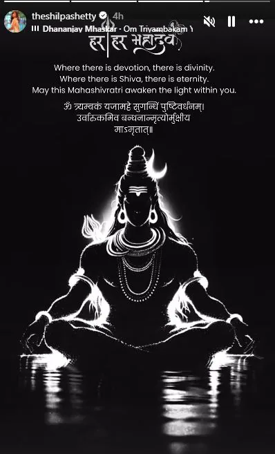 Shilpa Shetty wishes everyone on Maha Shivratri