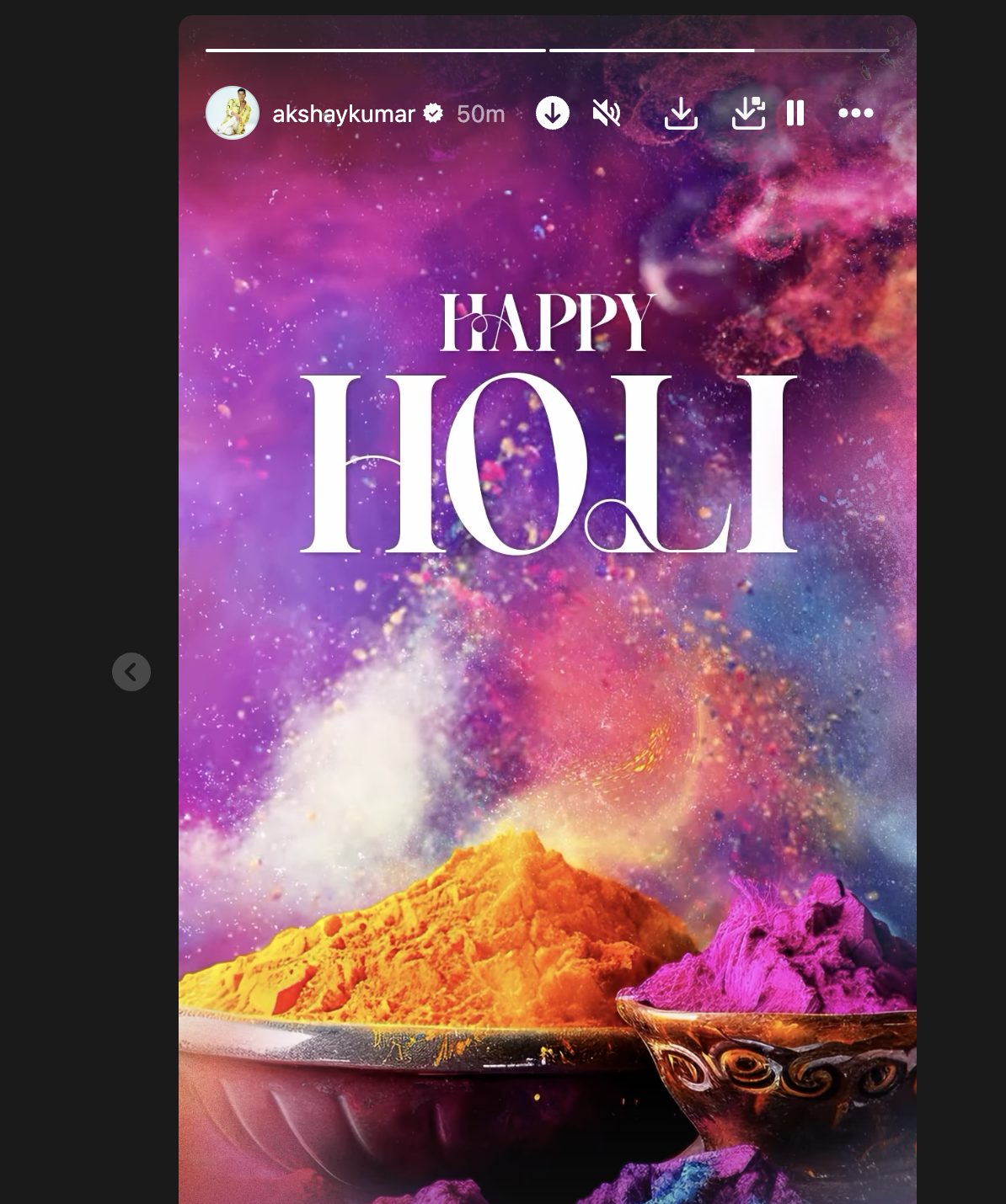 Akshay Kumar wishesh Holi