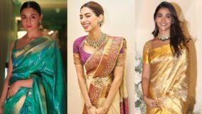 Bollywood actresses in silk sarees