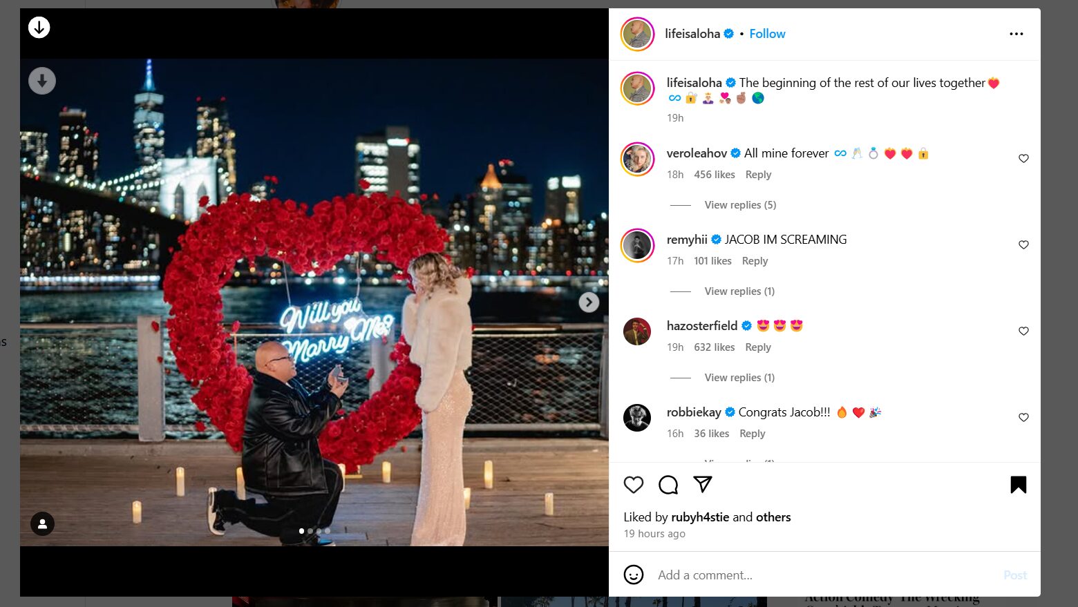Jacob Balaton announces her engagement