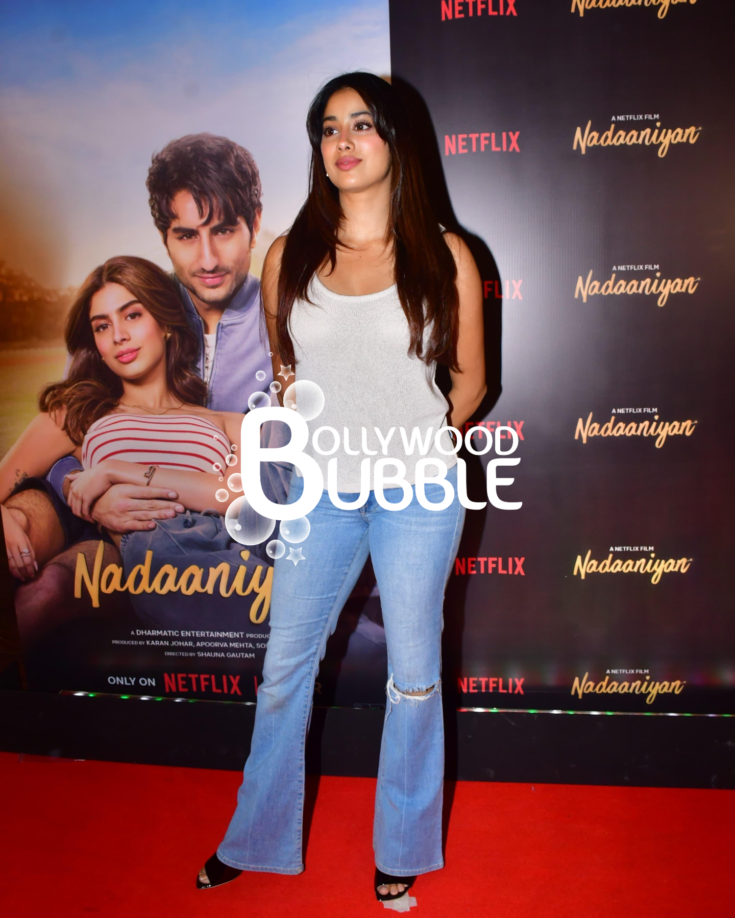 Janhvi Kapoor at Nadaaniyan screening
