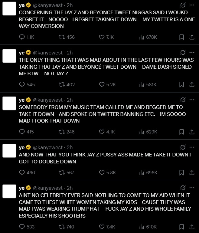 Kanye calls Beyonce and Jay-Z's kids retards