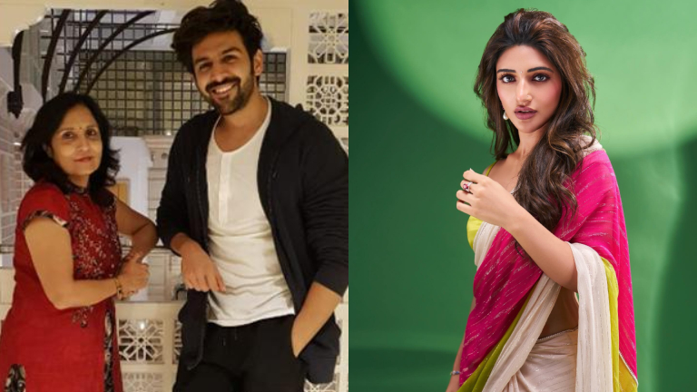 Kartik Aaryan mom hints at him dating sreeleela