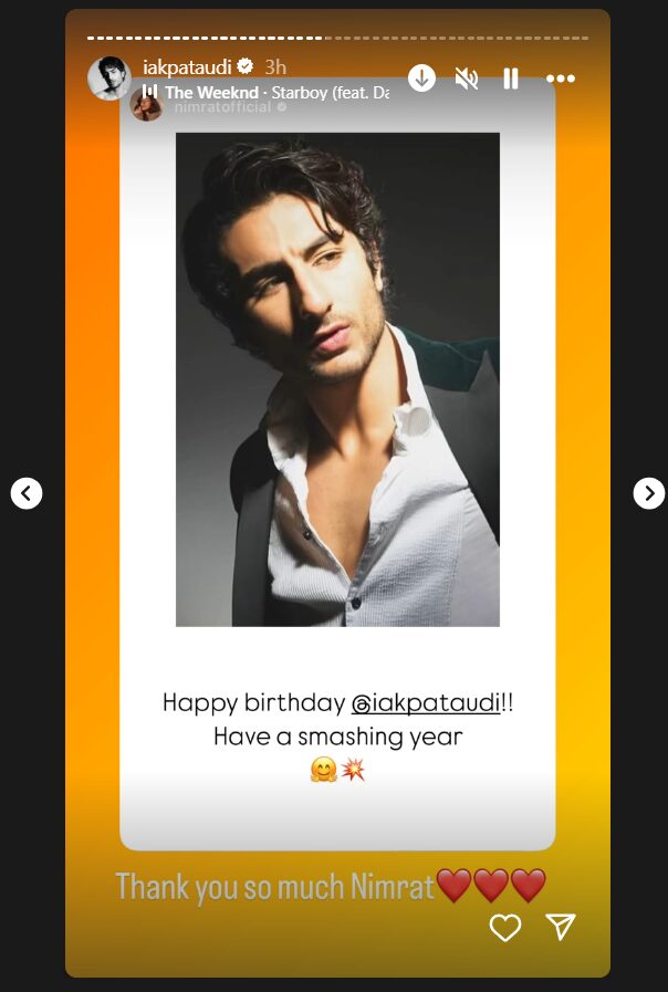 Nimrat Kaur wishes Ibrahim Ali Khan