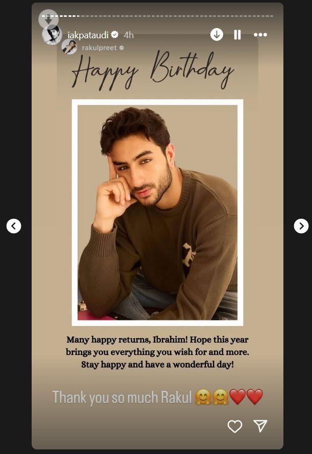 Rakul Preet Singh wishes Ibrahim Ali Khan