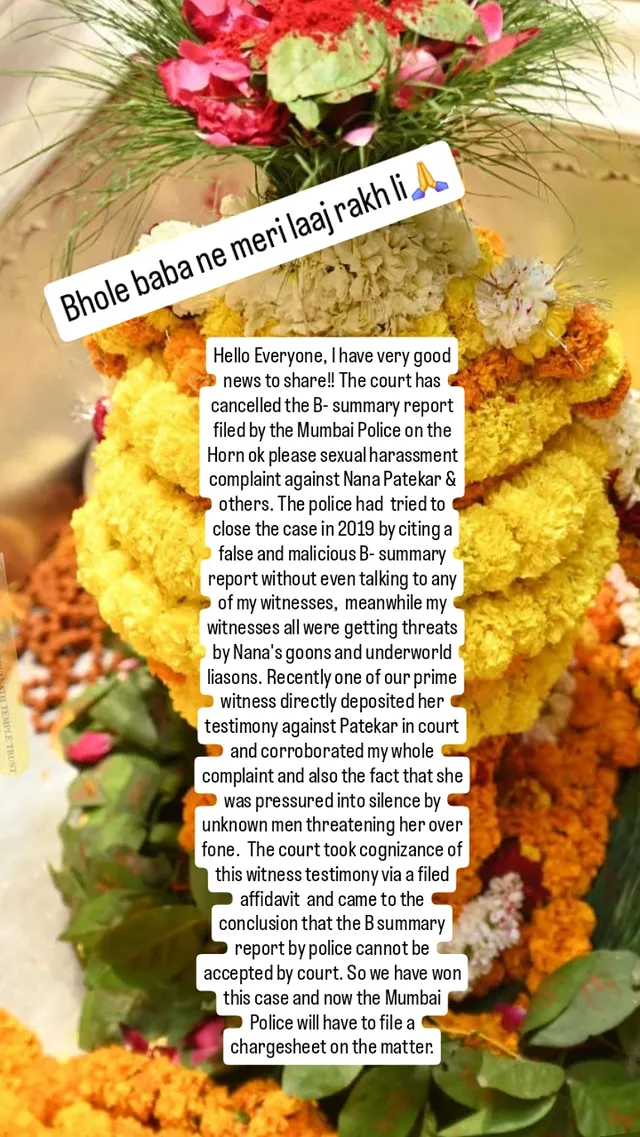 Tanushree Dutta On The Court Rejecting Her MeToo Complaint