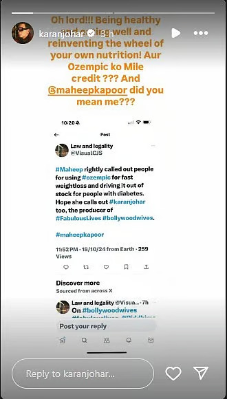 When Karan Johar slammed netizen who claimed he used Ozempic