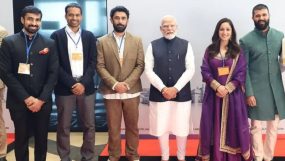 Yami Gautam, Vijay Devarkonda and Amit Sadh spotted with PM Modi