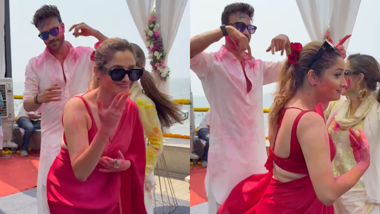 ankita lokhande, vicky jain, holi party dance,