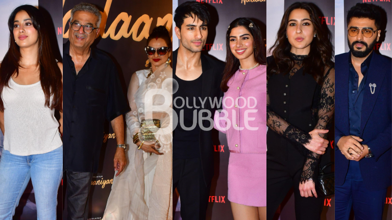 janhvi kapoor, ibrahim ali khan, khushi kapoor, boney kapoor, rekha, sara ali khan, arjun kapoor,nadaaniyan screening,