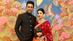 Abhishek Bachchan and Aishwarya Rai with daughter
