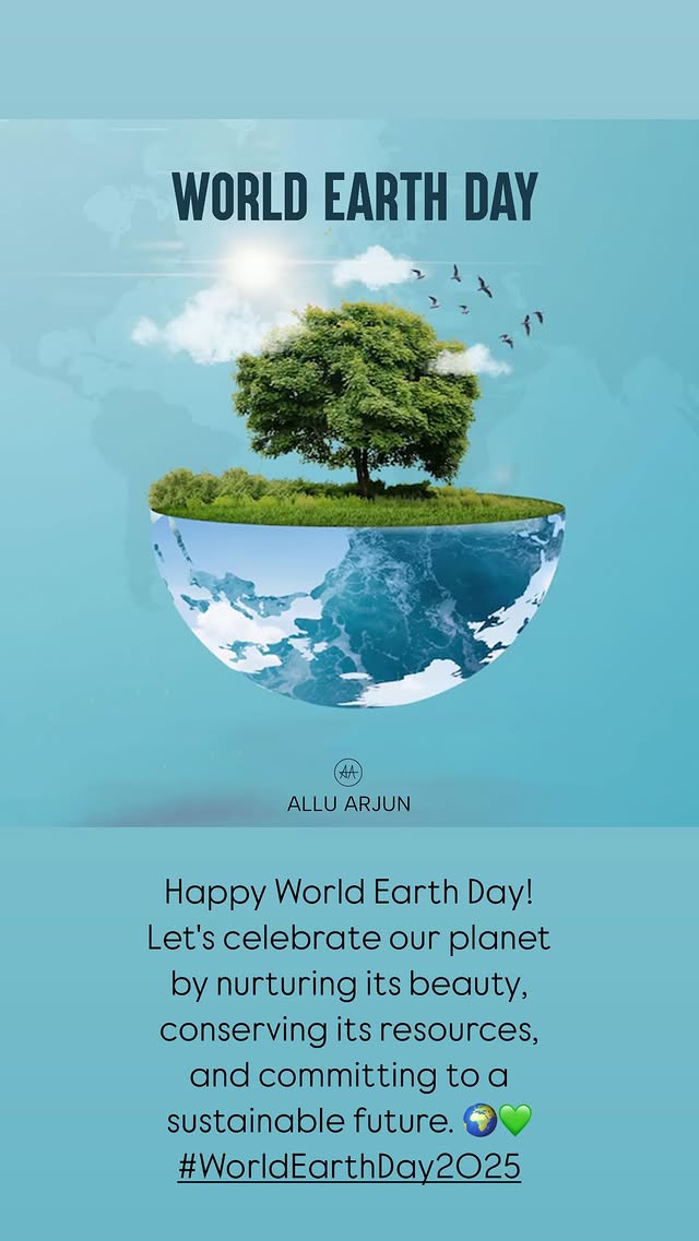 Allu Arjun on World Earth Day