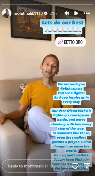 Mohit Malik Urges People To Help Vibhu Raghave