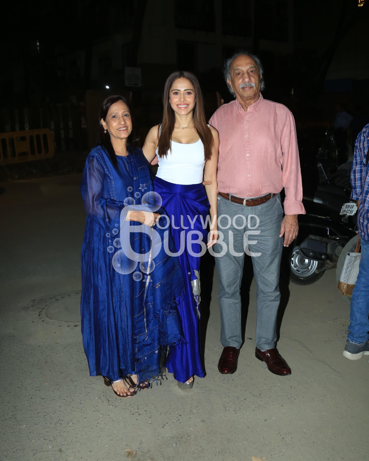 Nushrratt Bharuccha and her parents at Chhorii 2 screening
