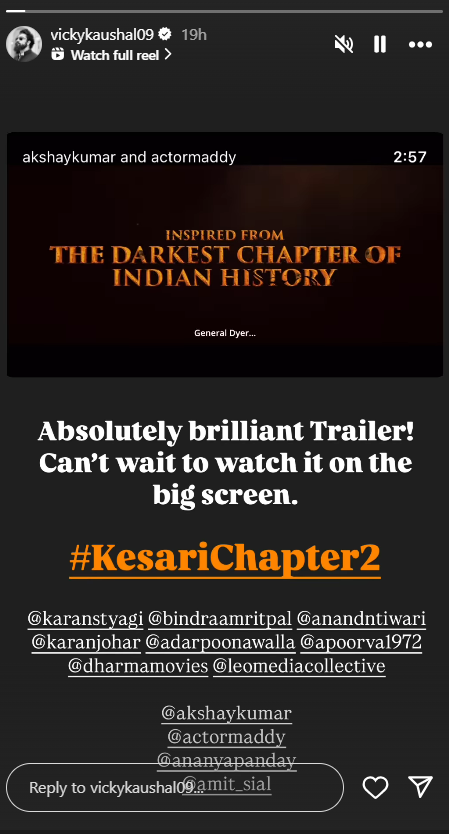 Vicky Kaushal Supports Kesari Chapter 2
