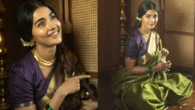 Pooja Hegde Gears Up For Retro With Her Vintage Saree Look