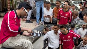 varun dhawan, birthday celebration, paps, fans,