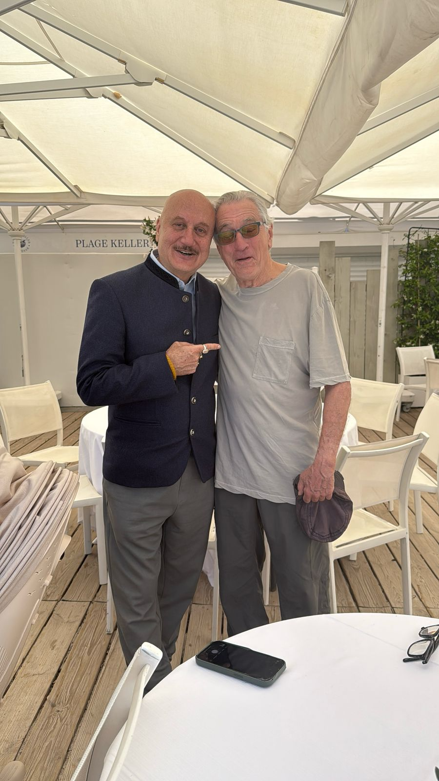 Anupam Kher with Robert De Niro at Cannes Film Festival 2025
