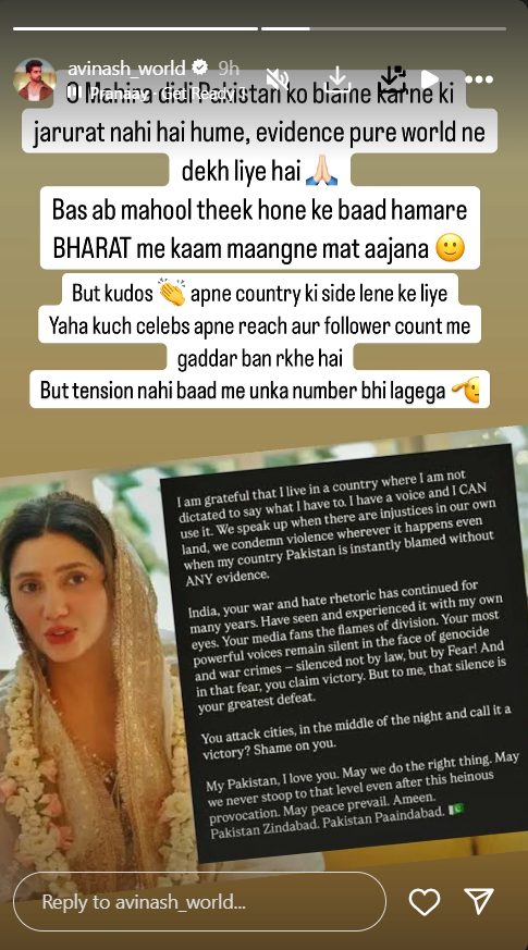 Avinash Mishra Slams Pakistani Actors