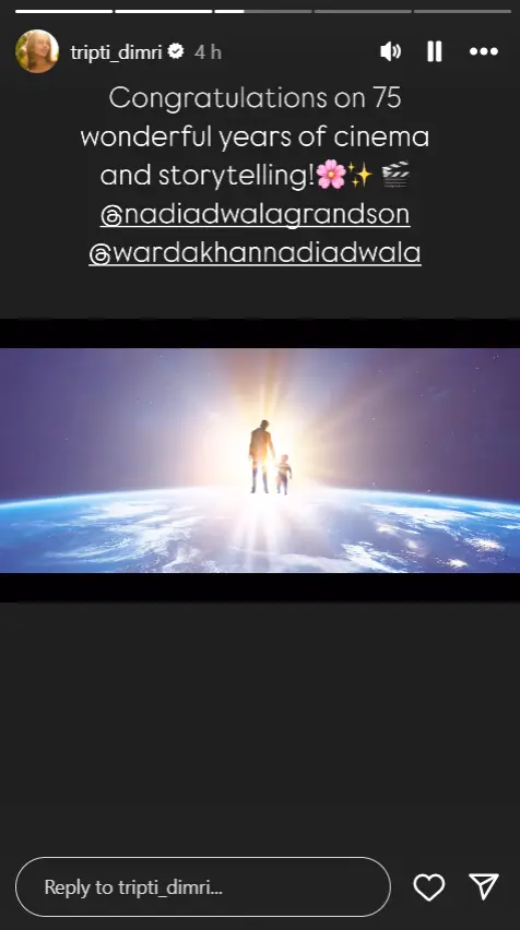 Tripti Dimri Celebrate 75 Years Of Nadiadwala Grandson Entertainment